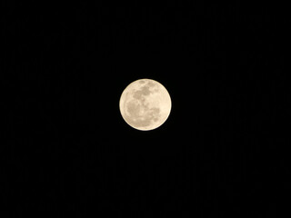 Full moon on blank background