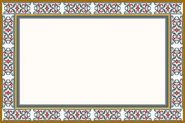 Obraz premium Photo Frame Book Cover Frame Notebook White Flower Pattern Black Background White Border. Native ethnic thai floral pattern samless.