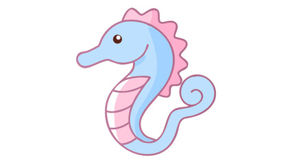 Naklejka premium Charming and Expressive Seahorse Logo Icon with Curled Tail and Stylized Graceful Body Form