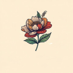 Elegant floral with blooming flower accentuating natural beauty