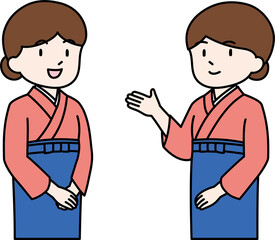 和食店の女性スタッフ