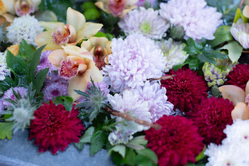 神社の花手水、日本の手水舎