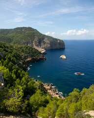 Beautiful wild beach of Es Portitxol on the island of Ibiza