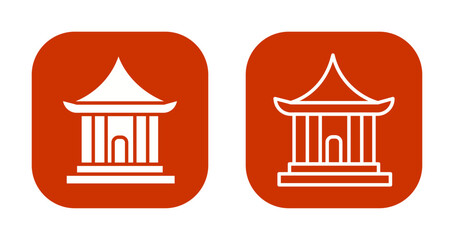Temple Visit Icon Design