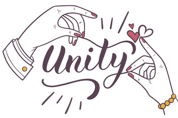 Intertwined fingers typography art couple s promise unity design