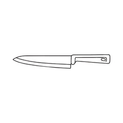 silhouette image of knife with transparent background