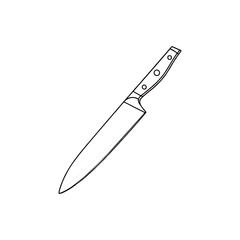 silhouette image of knife with transparent background