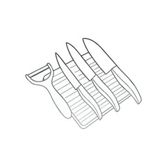 silhouette image of knife with transparent background