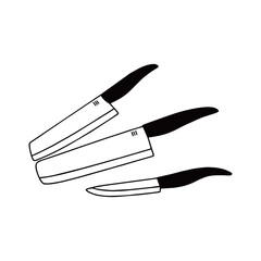 silhouette image of knife with transparent background