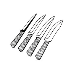 silhouette image of knife with transparent background