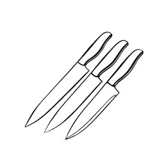 silhouette image of knife with transparent background