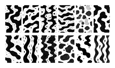 fluid liquid abstract seamless pattern pack