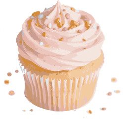 cupcake isolated on white background