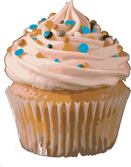 cupcake with icing