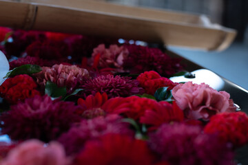 神社の花手水、日本の手水舎