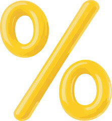 gold percent symbol