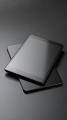 Two Tablets with Dark Background.
