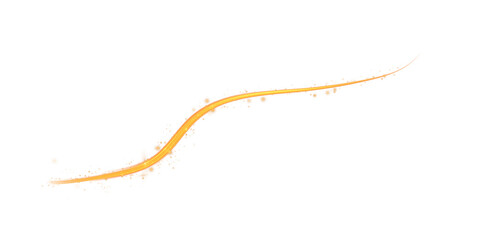 Golden Sparkle Light Streak with Wave Motion and Particle Glow for Abstract, Magic or Holiday Visuals