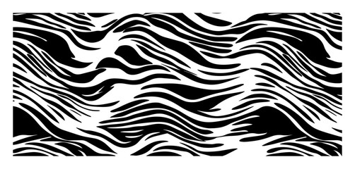 wavy zebra stripe abstract vector pattern