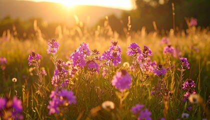 Obraz premium Wild Phlox in Meadow Light