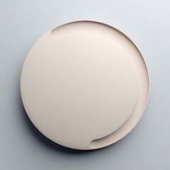 minimal abstract soft circle 3D beige cream modern geometry.