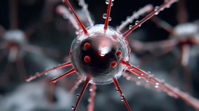 Anti Malaria concept ,Exploring Intricate Structure of Virus Close Up on Microorganisms, Infection, and Health in Biology