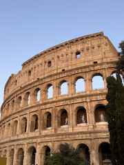 Obraz premium Golden Hour at the Roman Colosseum