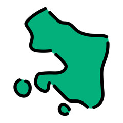 手書き_アゼルバイジャン_ガザフ_ベクター素材