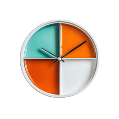 Colorful Modern Wall Clock with Four-Quadrant Design