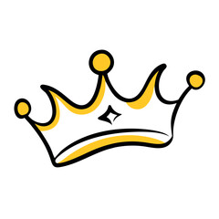 Decorative Yellow Crown icon