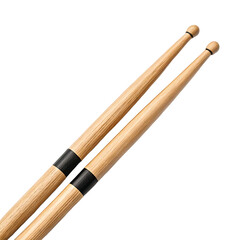 Close-up of two drum sticks with black accents.