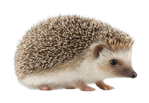 PNG Adorable hedgehog with spiky quills in side profile view