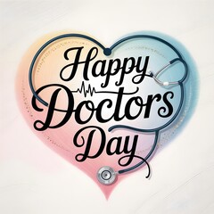 Obraz premium Smiling Doctor with Stethoscope – Doctor’s Day Art