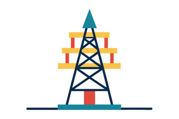 Electric tower clipart vector art and illustration