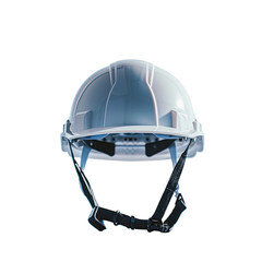 Fototapeta premium Safety helmet designed for construction and industrial use, showcasing sleek and modern design. This protective gear emphasizes safety and durability, essential for workers hazardous environments