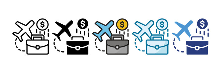 Business Travel Icon Set Multiple Style Collection