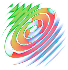 Abstract colorful font set with rainbow circles effect
