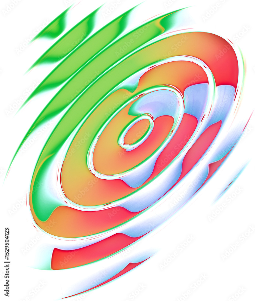 Poster abstract colorful font set with rainbow circles effect
