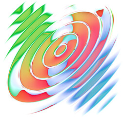 Abstract colorful font set with rainbow circles effect