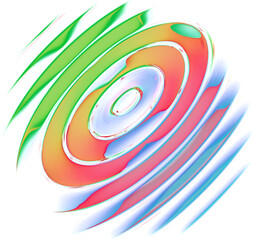 Abstract colorful font set with rainbow circles effect