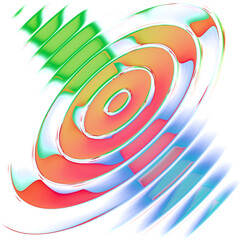 Abstract colorful font set with rainbow circles effect
