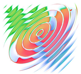 Abstract colorful font set with rainbow circles effect