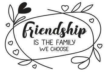 Minimalist heartfelt friendship quote design