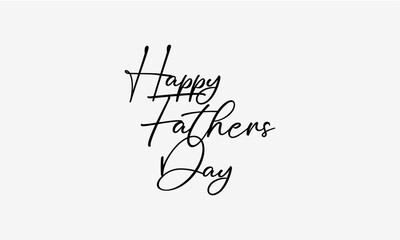 Happy Father’s Day – Black Handwritten Lettering Vector Design for Event Celebration Decor and Cards