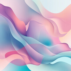 Obraz premium Abstract Fluidity: A soft, artistic composition, with elegant curves, evokes a sense of flow and movement through pastel colors and gentle gradients.