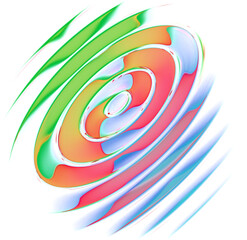 Abstract colorful font set with rainbow circles effect