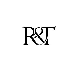 Initial Letter Logo. Ampersand Symbol. Logotype design. Simple Luxury Black Flat Vector RT
