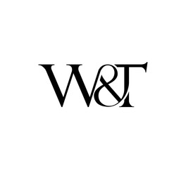 Initial Letter Logo. Ampersand Symbol. Logotype design. Simple Luxury Black Flat Vector WT