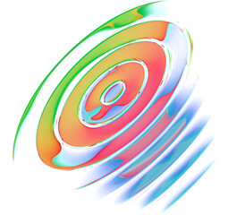 Abstract colorful font set with rainbow circles effect