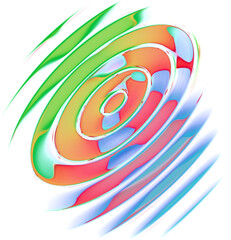 Abstract colorful font set with rainbow circles effect